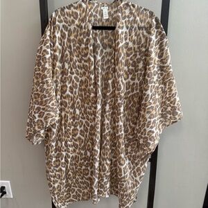 Leopard Print Kimono/Cover up